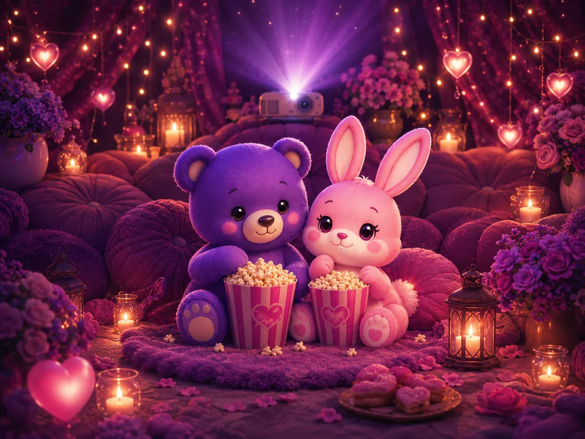 Milo et Lila partagent du pop-corn pendant une séance de cinéma.