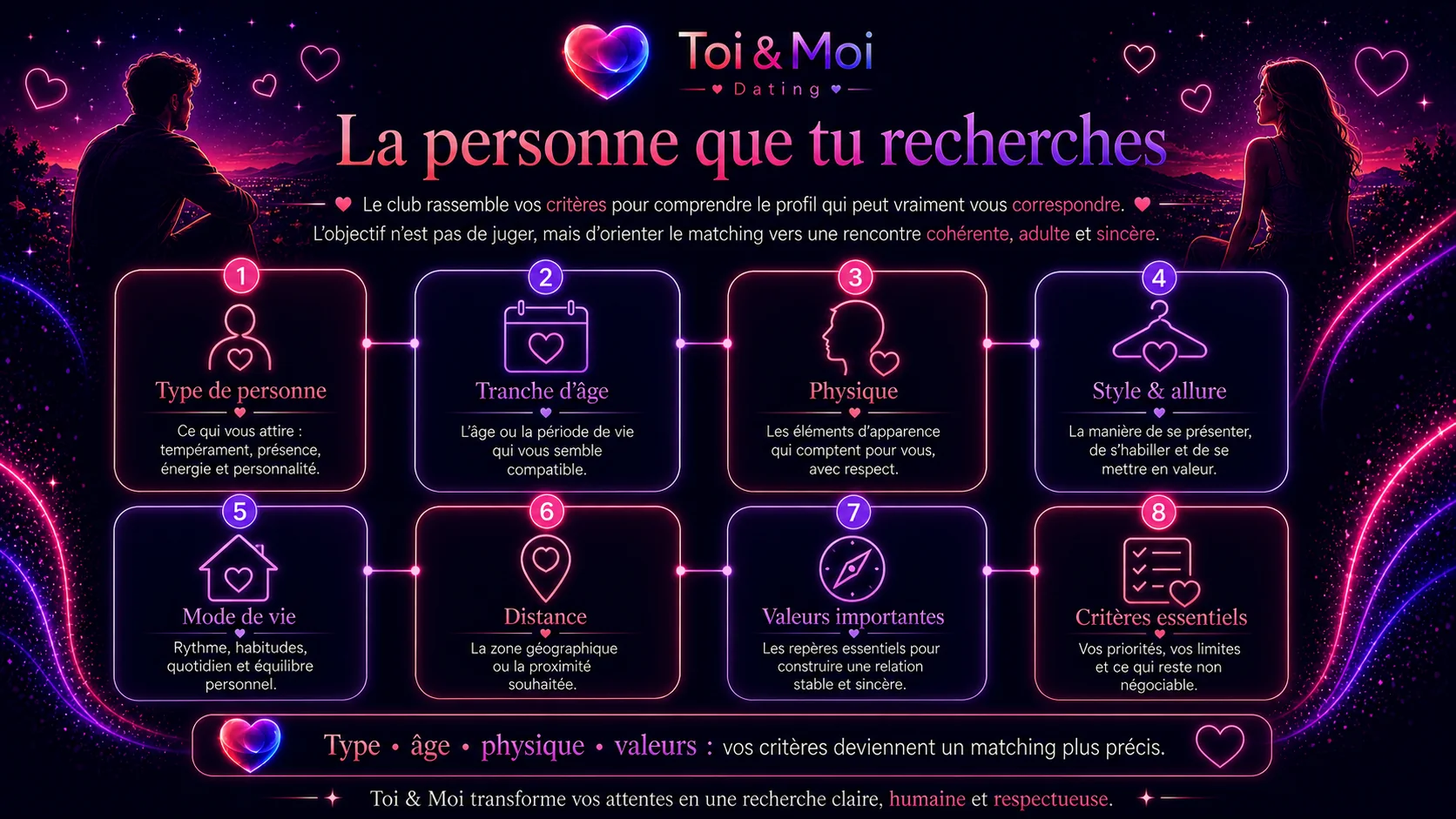 Toi & Moi Dating - la personne que vous recherchez