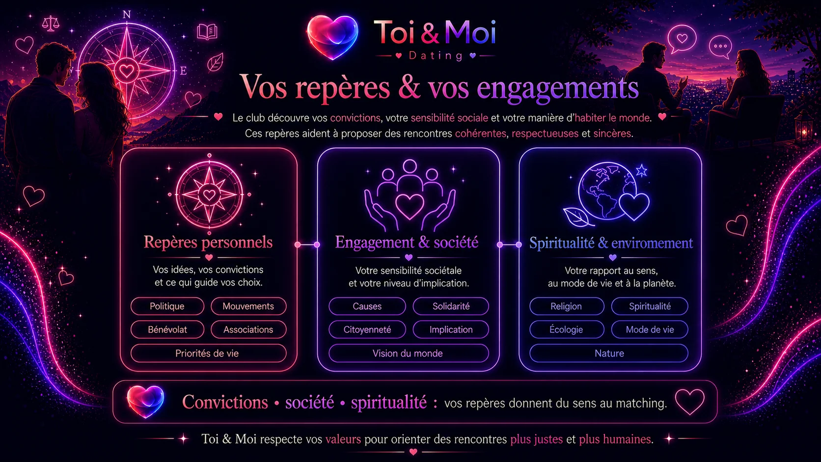 Toi & Moi Dating - ce qui guide votre coeur